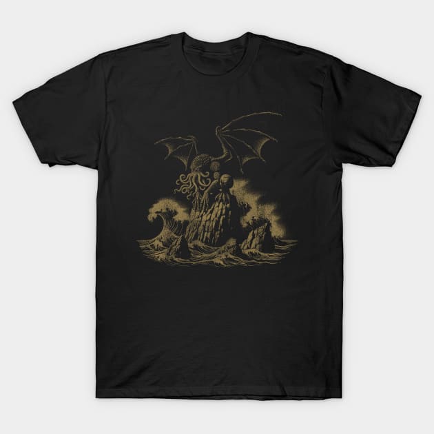 Cthulhu At Sea T-Shirt by APSketches